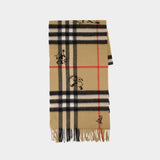 Écharpe Mu 168x30 Giant Check P - Burberry - Cachemire - Beige