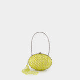 Pochette Oval Crystal Chain - SELF PORTRAIT - Synthétique - Jaune