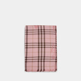Écharpe Mu Ekd Check - Burberry - Laine - Rose