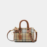 Sac À Main Ll Mini Bowling - Burberry - Coton - Marron