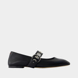 Ballerines Uma Eyelet - Aeyde - Cuir - Noir