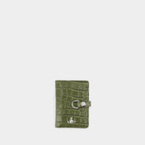 Porte Carte Vertical Flap - Vivienne Westwood - Cuir - Kaki