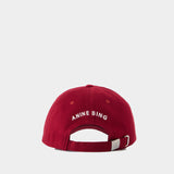 Casquette Jeremy Baseball - ANINE BING - Coton - Bordeaux