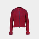 Knitwear Sapa Knit W Zip Cardigan - RAINS - Synthétique - Rouge