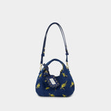 Sac À Main Hobo Mini Flowers - Ganni - Coton - Multi