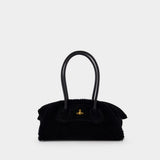 Sac Porté Épaule Shirley Small - Vivienne Westwood - Mouton Retourné - Noir