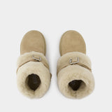 Bottines Snug - Burberry - Cuir - Beige