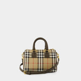 Sac À Main Mini Bowling - Burberry - Coton - Marron