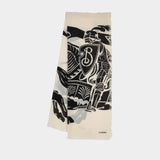 Écharpe Ekd Large - Burberry - Laine - Noir