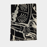 Écharpe Ekd Large - Burberry - Laine - Noir