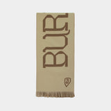 Écharpe Heraldry - Burberry - Laine - Beige