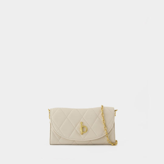 Wallet On Chain Rocking Horse - Burberry - Cuir - Blanc