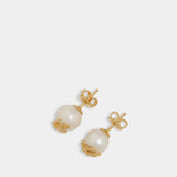 Boucles D'oreilles Lj Ekd Sphre Pearl - Burberry - Métal - Doré
