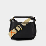 Sac À Bandoulière Small B-Clip Messenger - Burberry - Cuir - Noir
