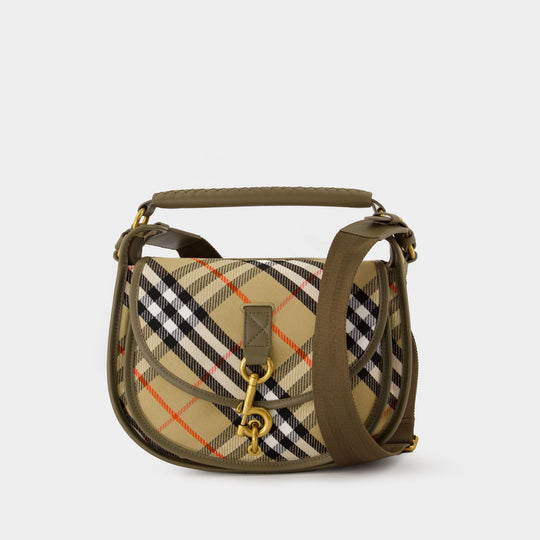 Sac À Bandoulière Small B-Clip Messenger - Burberry - Synthétique - Beige