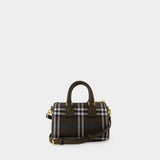 Sac À Main Mini Bowling - Burberry - Coton - Gris