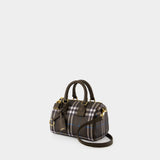 Sac À Main Mini Bowling - Burberry - Coton - Gris