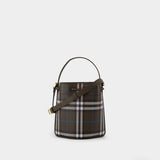 Sac À Bandoulière Mini Drawstring - Burberry - Synthétique - Gris