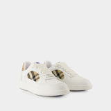 Sneakers Lf Terrace Mix - Burberry - Cuir - Blanc