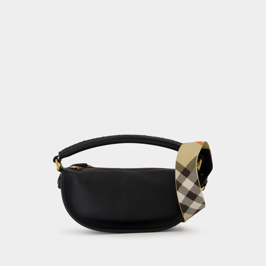 Sac Porté Épaule B-Clip - Burberry - Cuir - Noir