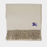 Écharpe Knight Solid - Burberry - Laine - Gris