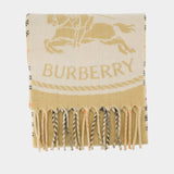 Écharpe Knight Chck - Burberry - Laine - Beige