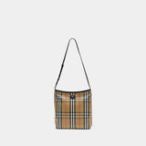 Sac Porté Épaule Highlands Small - Burberry - Coton - Beige