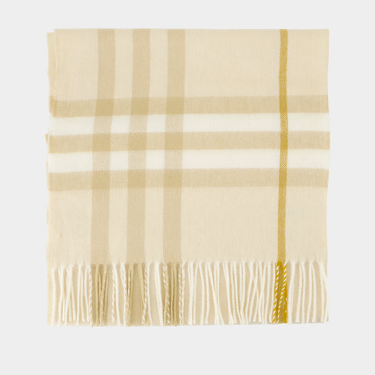 Écharpe Giant Check - Burberry - Laine - Beige