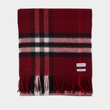 Écharpe Giant Check - Burberry - Laine - Bordeaux