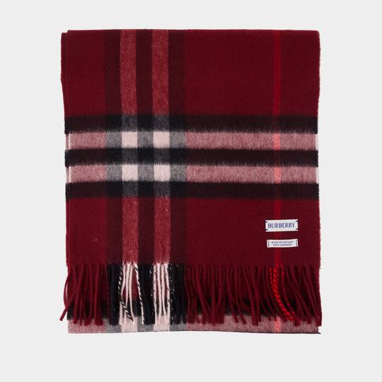 Écharpe Giant Check - Burberry - Laine - Bordeaux