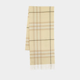 Écharpe Giant Check - Burberry - Laine - Jaune