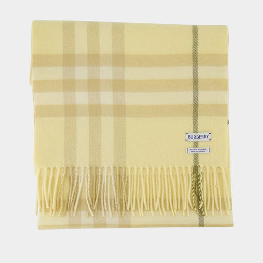 Écharpe Giant Check - Burberry - Laine - Jaune