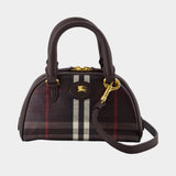 Sac À Main Highlands Mini Bowling - Burberry - Coton - Marron