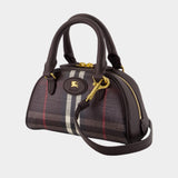 Sac À Main Highlands Mini Bowling - Burberry - Coton - Marron