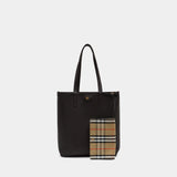 Cabas Ml Ns Reversible - Burberry - Cuir - Gris