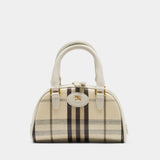 Sac À Main Ll Highlands Mini Bowling - Burberry - Coton - Beige