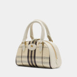 Sac À Main Ll Highlands Mini Bowling - Burberry - Coton - Beige