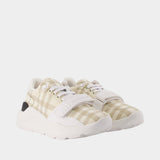 Sneakers New Regis Large Check - Burberry - Nylon - Ivoire