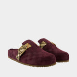 Mules Lf Urchin L - Burberry - Cuir - Bordeaux