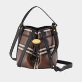 Sac Porté Épaule Ll Mini Drawstring Ysa - Burberry - Coton - Marron