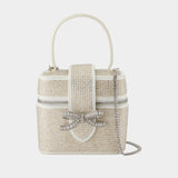 Sac À Main Rhinestone Vanity - SELF PORTRAIT - Satin - Doré