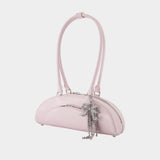 Sac Porté Épaule Curved Charm - SELF PORTRAIT - Cuir - Violet