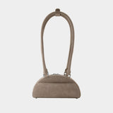 Sac Porté Épaule Mini With Charm - SELF PORTRAIT - Cuir - Gris