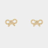 Boucles D'oreilles Micro Bow - SELF PORTRAIT - Plaqué Or - Doré