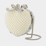Pochette Pearl Heart - SELF PORTRAIT - Polyester - Blanc