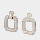 Boucles D'oreilles Crystal - SELF PORTRAIT - Laiton - Argenté