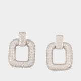 Boucles D'oreilles Crystal - SELF PORTRAIT - Laiton - Argenté