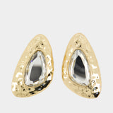 Boucles D'oreilles Hammered Earrings - SELF PORTRAIT - Métal - Doré