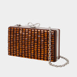 Pochette Chainmail - SELF PORTRAIT - Synthétique - Marron