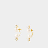 Boucles D'oreilles Double Ended - Simone Rocha - Perle - Beige